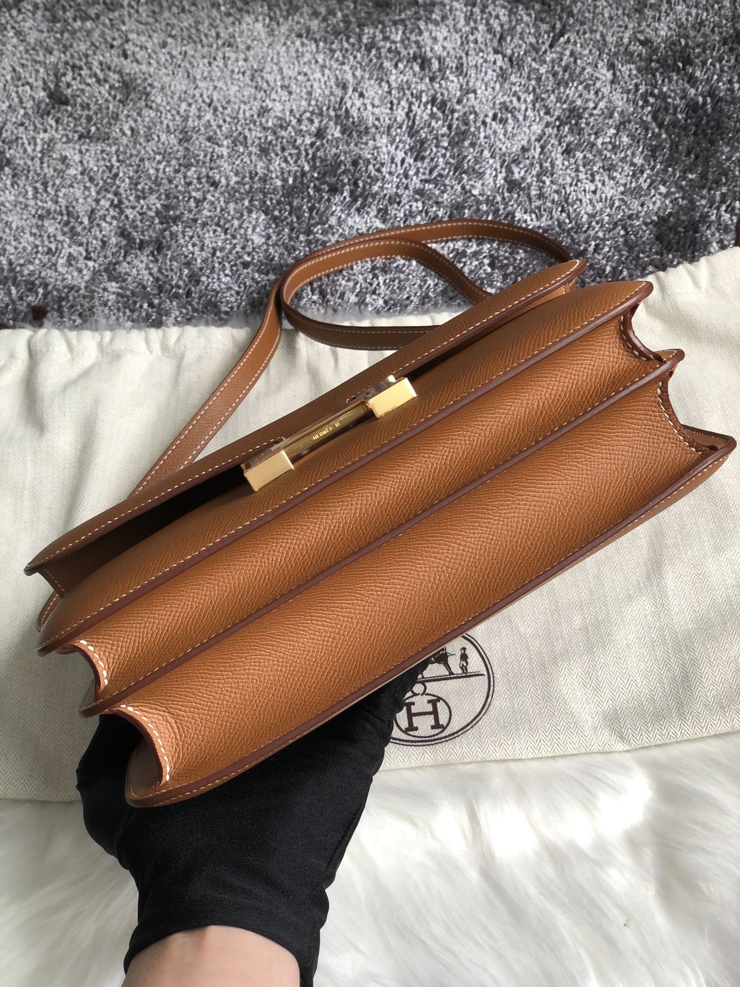 에르메스 콘스탄스26 골드브라운 금장 앱송